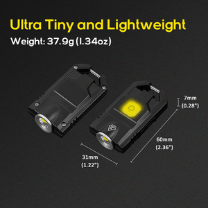 Ultra tiny and lightweight keychain flashlight