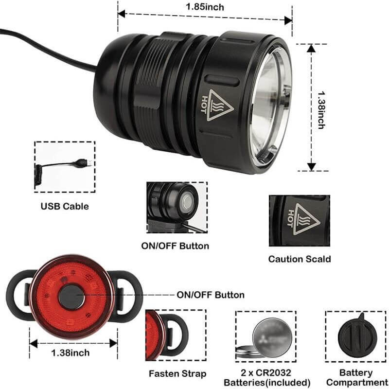 Hokolite bike light details