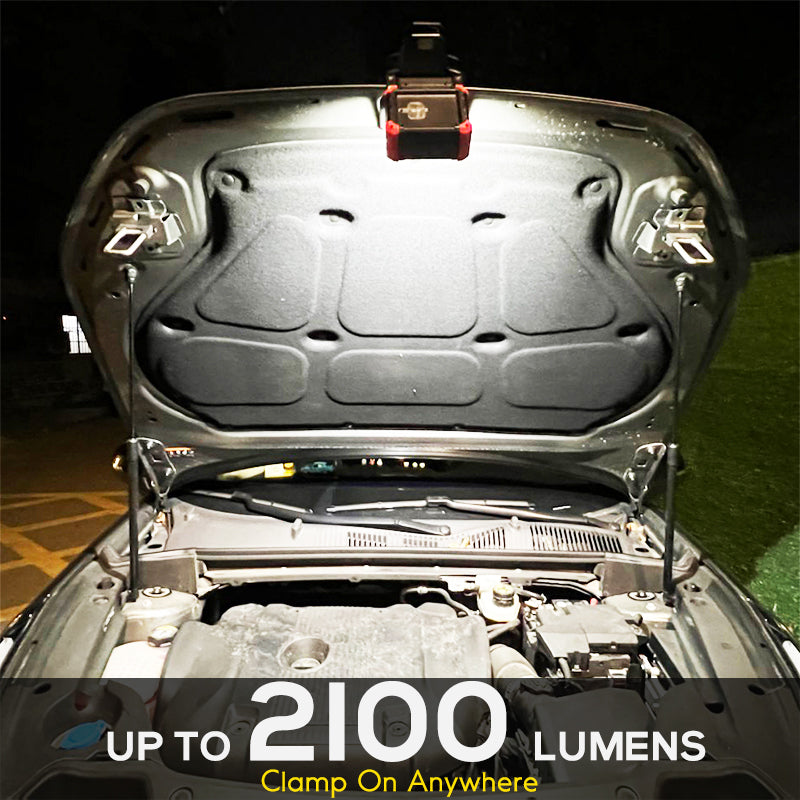 2100 Lumens Rechargeable LED Clamp Working Light with 270° Rotation