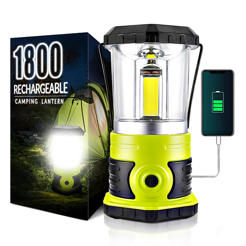 LED Camping Lantern Rechargeable, Wsky 1800LM Lanterns for Power