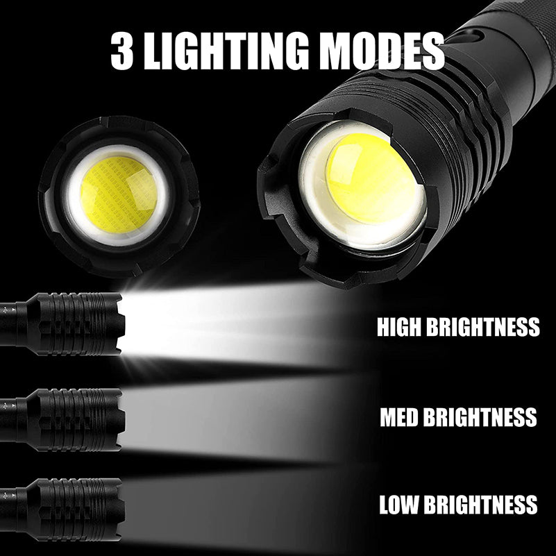 Hokolite rechargeable tactical flashlight has 3 light modes