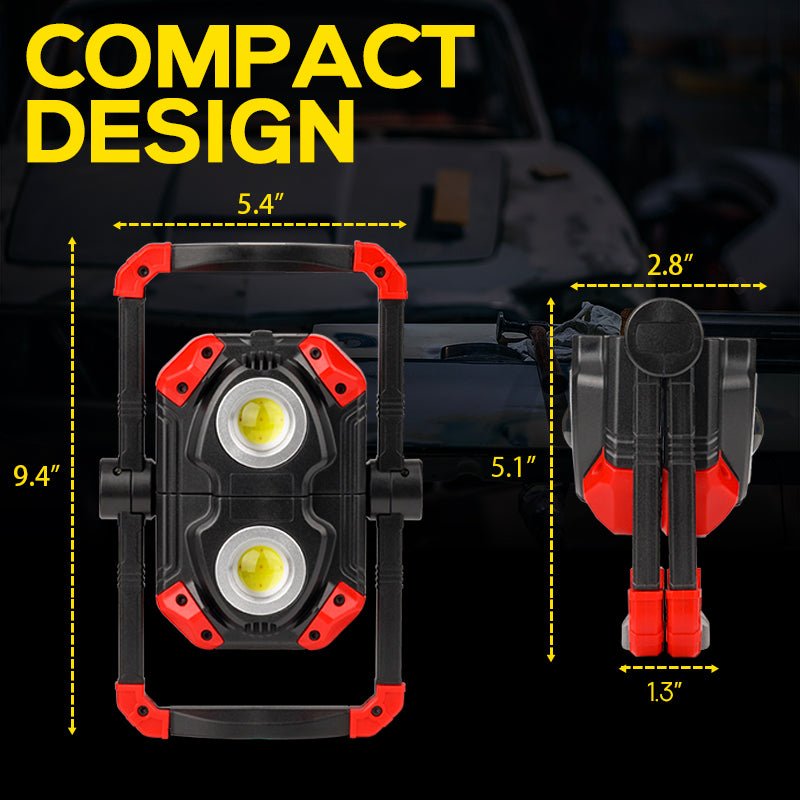 HOKOLITE 1920 - 2500 Lumen Foldable Magnetic Work Light - 