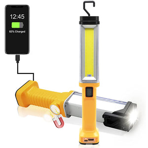 Hokolite 1200 Lumens Rechargeable Work Light with Hanging Hook 2 pack