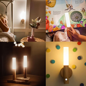 Rechargeable LED Motion Sensor Closet Light In Wooden Texture