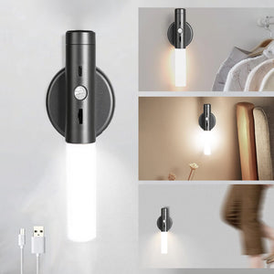 LED Rechargeable Indoor Motion Sensor Light In Grey