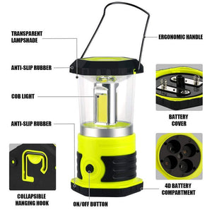 1800 Lumens COB Battery Portable Camping Lantern