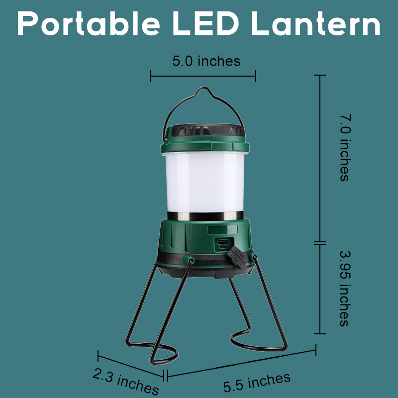 Zigzag LED Camping Lantern Flashlight Dimmable 180lm - Hokolite 1 Pack