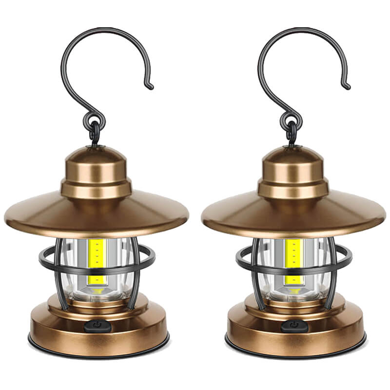 High Brightness Rechargeable LED Vintage Lantern - Hokolite 4 Pack ( Save