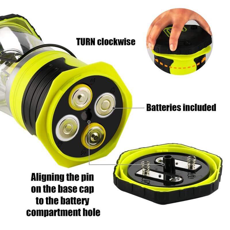 LED Camping Lantern, COB Battery Lantern 4D Batteries Powered