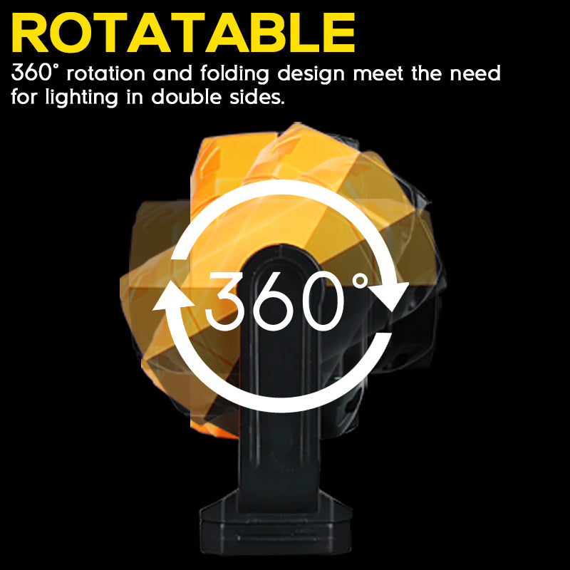 HOTLIGH Rechargeable Work Light - 5000mAh Magnetic Work Light with 360°  Rotate Foldable Design, 1200 Lumens Led Work Light, 3 Lighting Modes  Mechanic