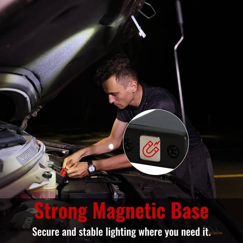 Hokolite flat flashlight built with strong magnetic base