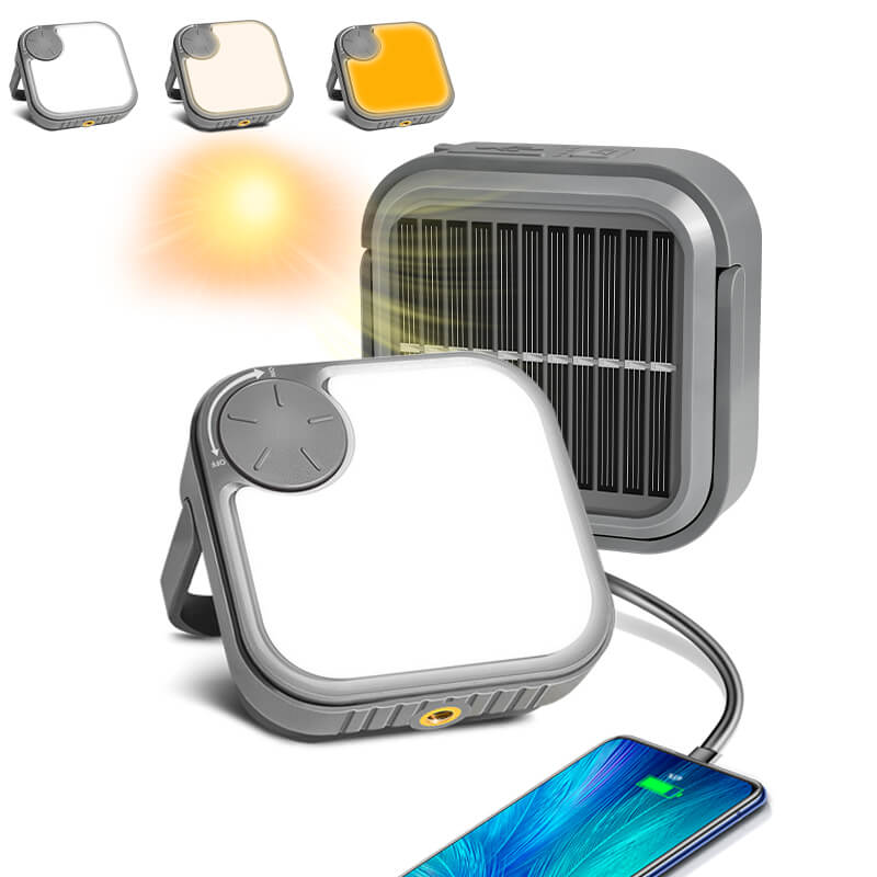 Solar Camping Lantern Handheld Spotlight 2500 Lumens Lantern Flashlight - Hokolite 2 Pack (Save